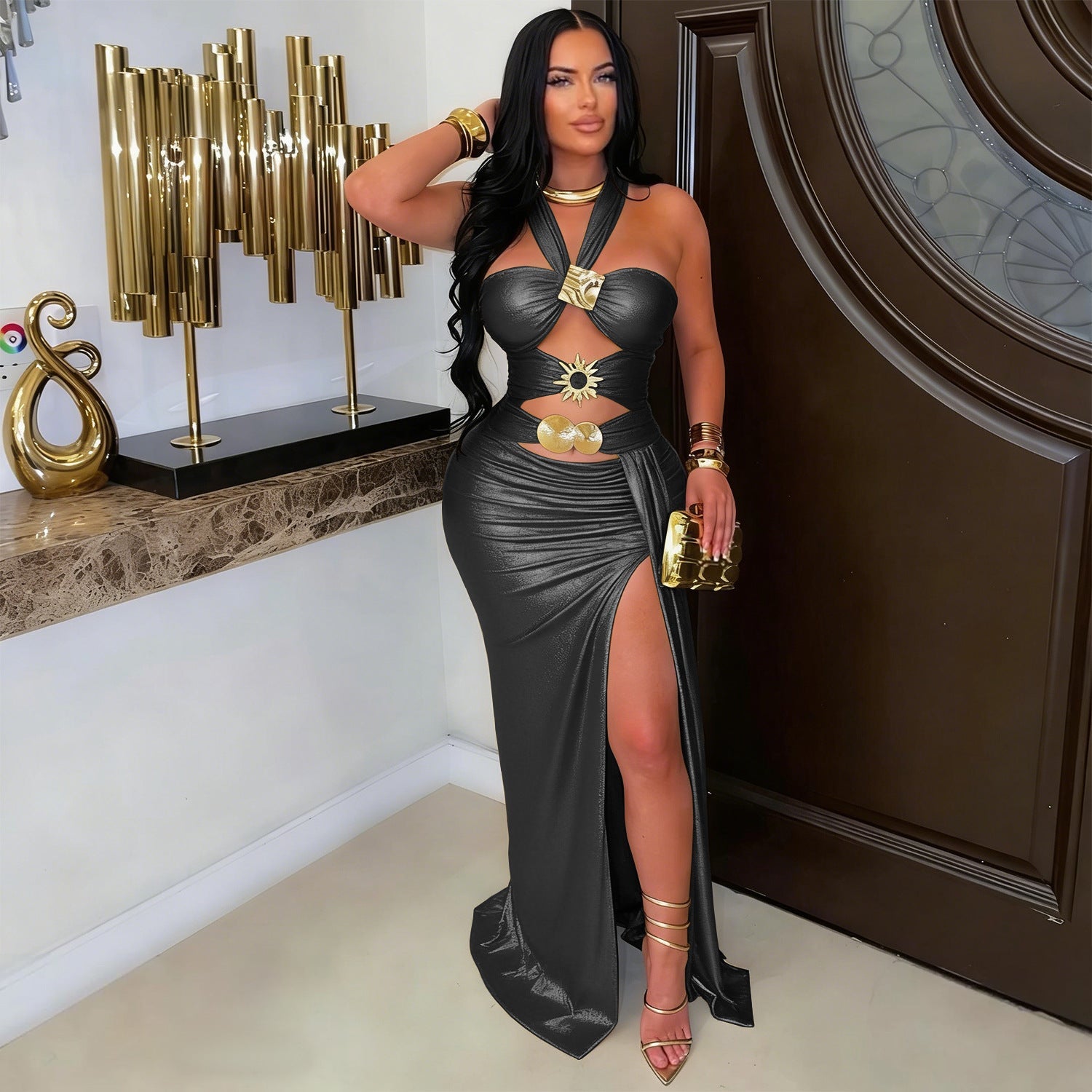 Formal Sexy Backless Sheath Dress