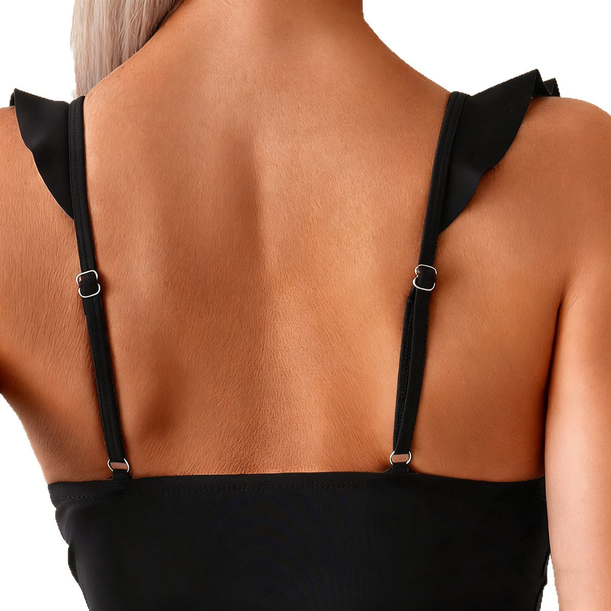 Black Ruffled Resort Style Swimset