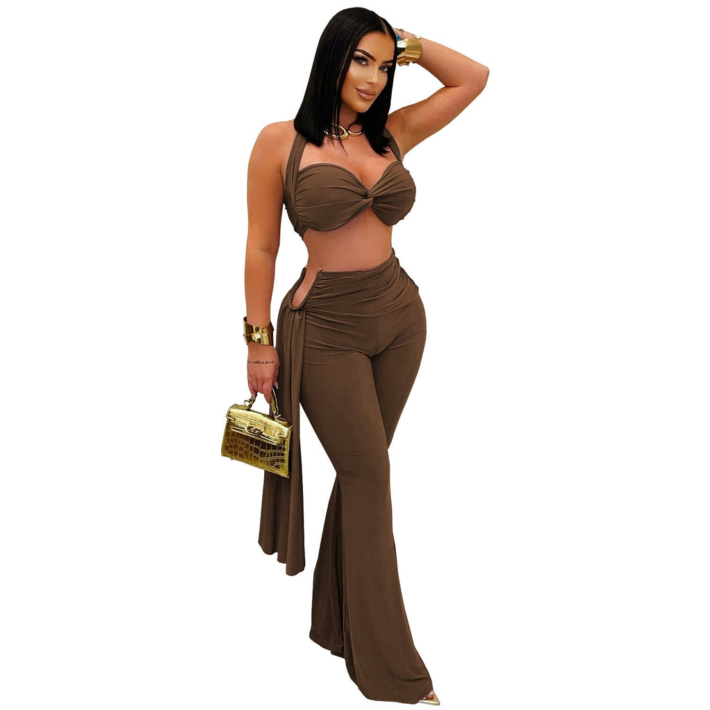 Aloura Tube Top Bandage Trousers Set