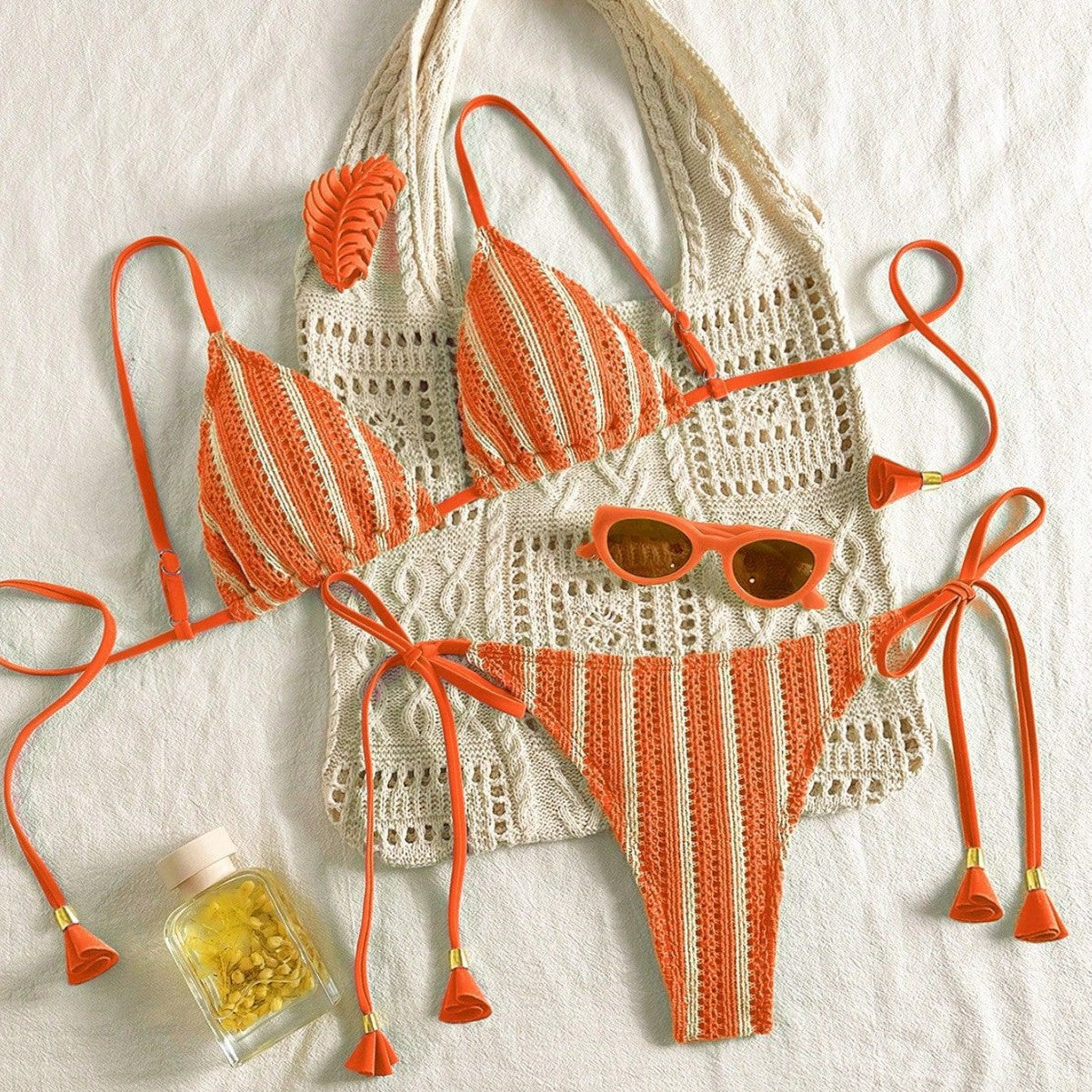Bikini Set Special Multi color Double Strap Swimsuit