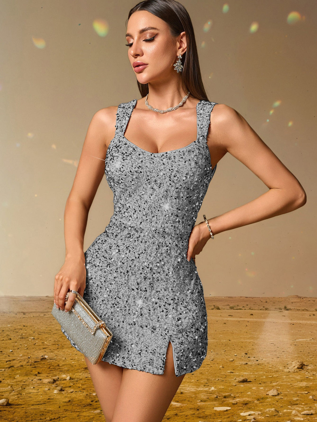 Cocktail Sequin Cami Dress
