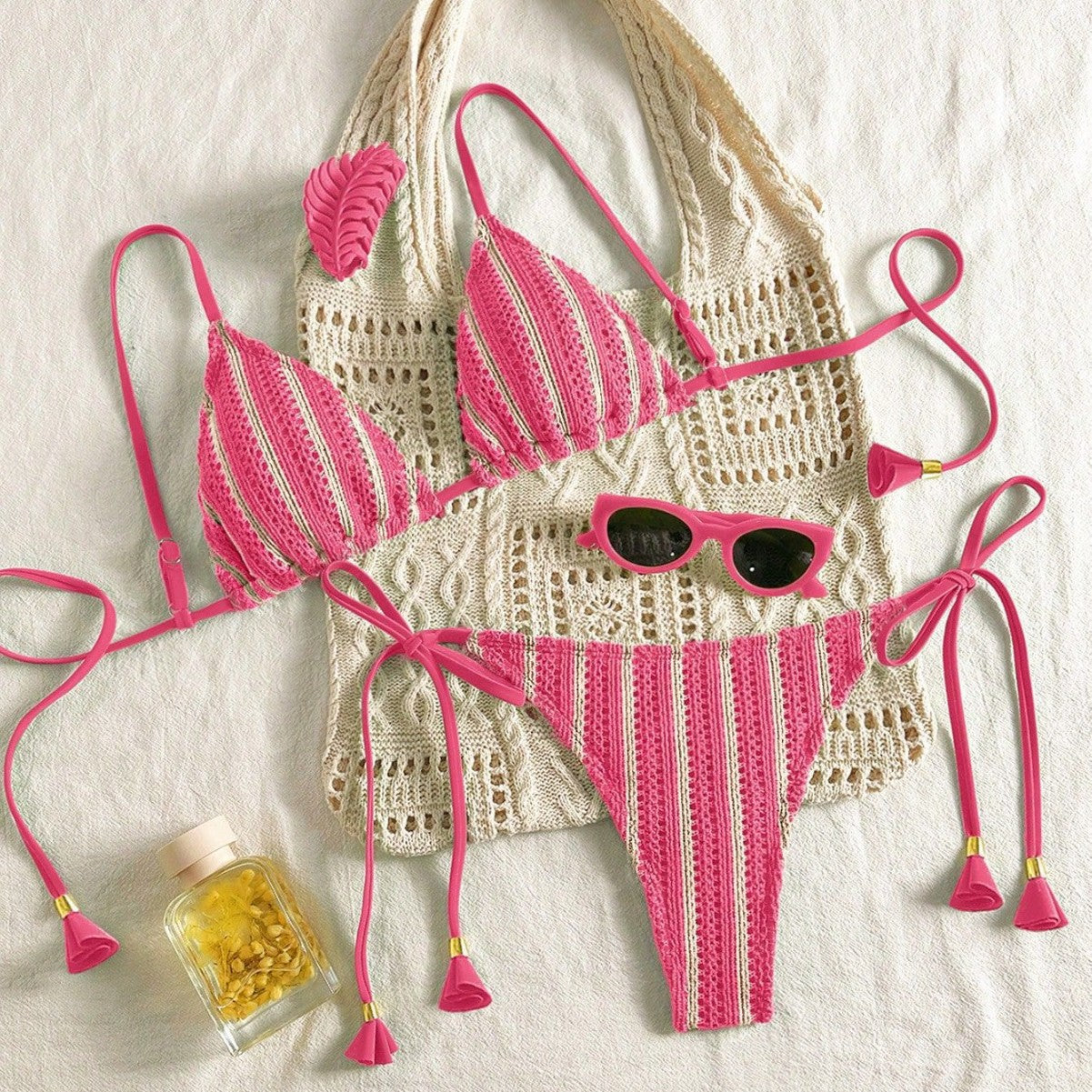 Bikini Set Special Multi color Double Strap Swimsuit