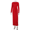 Formal Round Neck Long Backless Dress