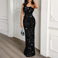 Formal Sequin Bow Tube Dress