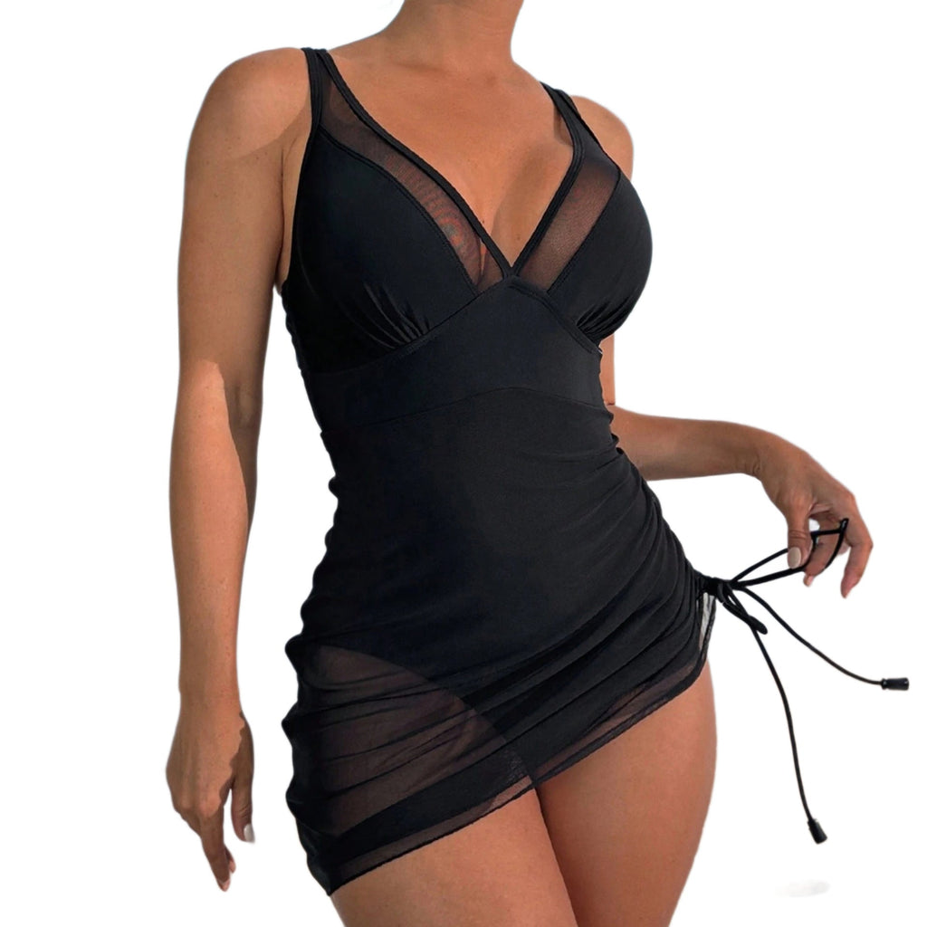 Mesh Skirted Swimwear