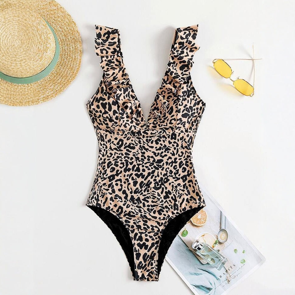 Leopard Print Tummy Control Slimming One Piece