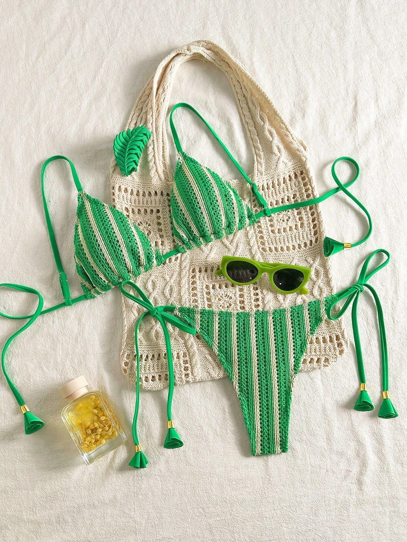 Bikini Set Special Multi color Double Strap Swimsuit