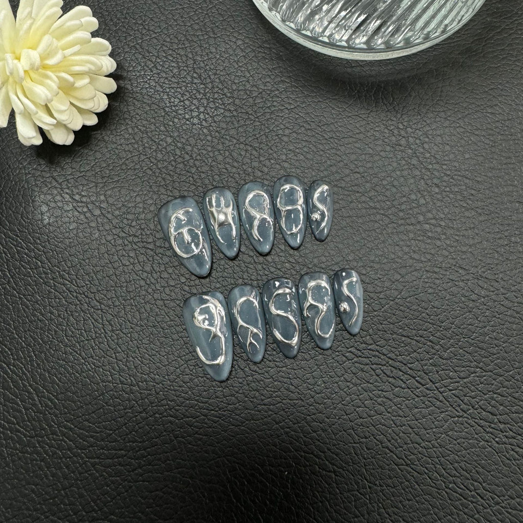 Metal dark gray blue black finished Spice Girl Sweet Cool White Handmade Wear Fake Wholesale