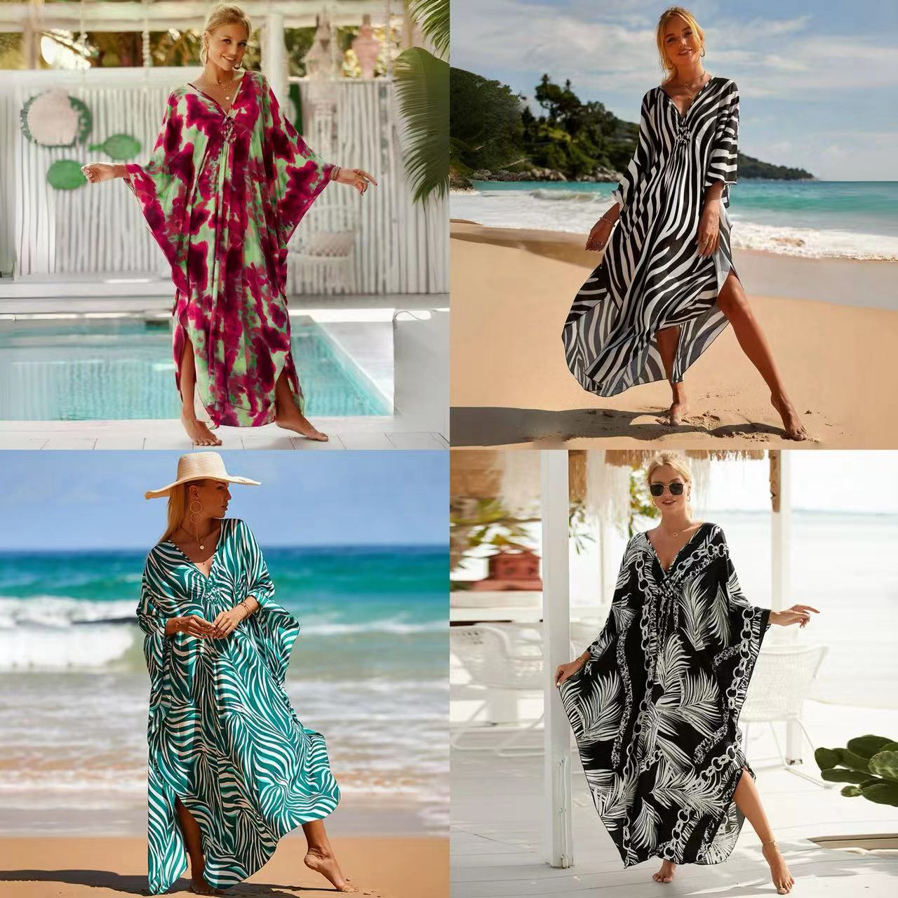 Bikini Cover-Up Viscose Cardigan Swimwear Wrap