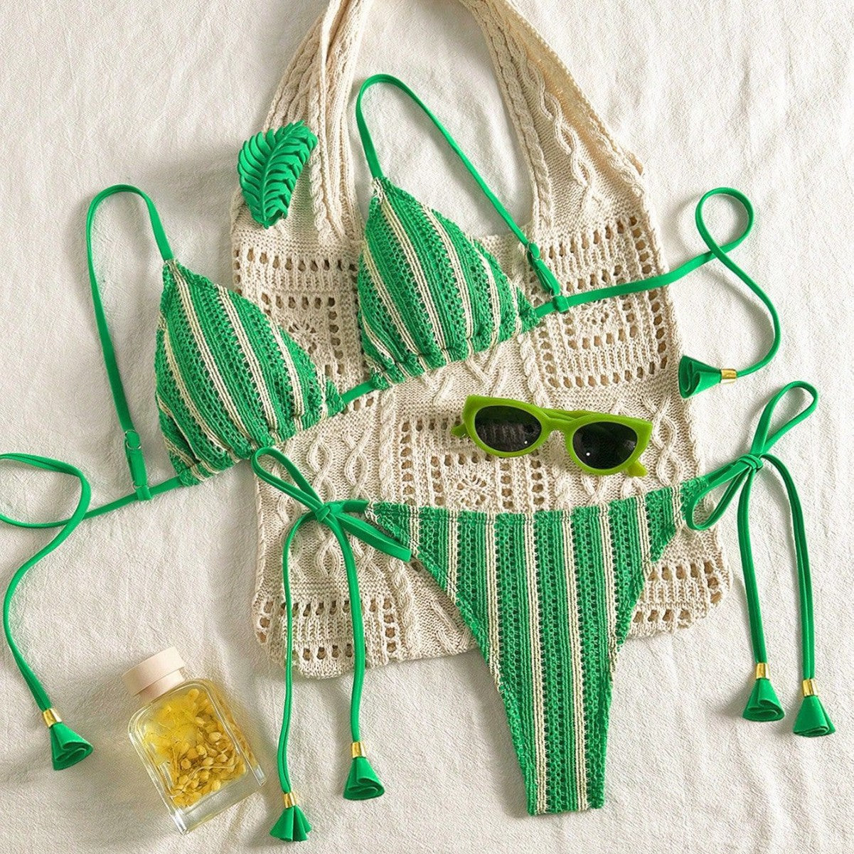 Bikini Set Special Multi color Double Strap Swimsuit