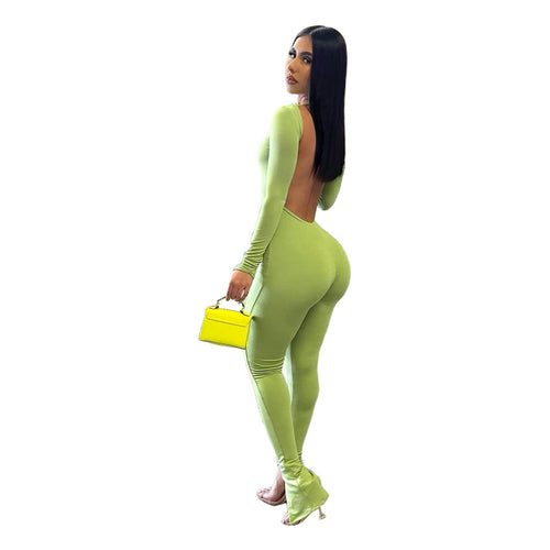 Alicia Backless Slit Jumpsuit