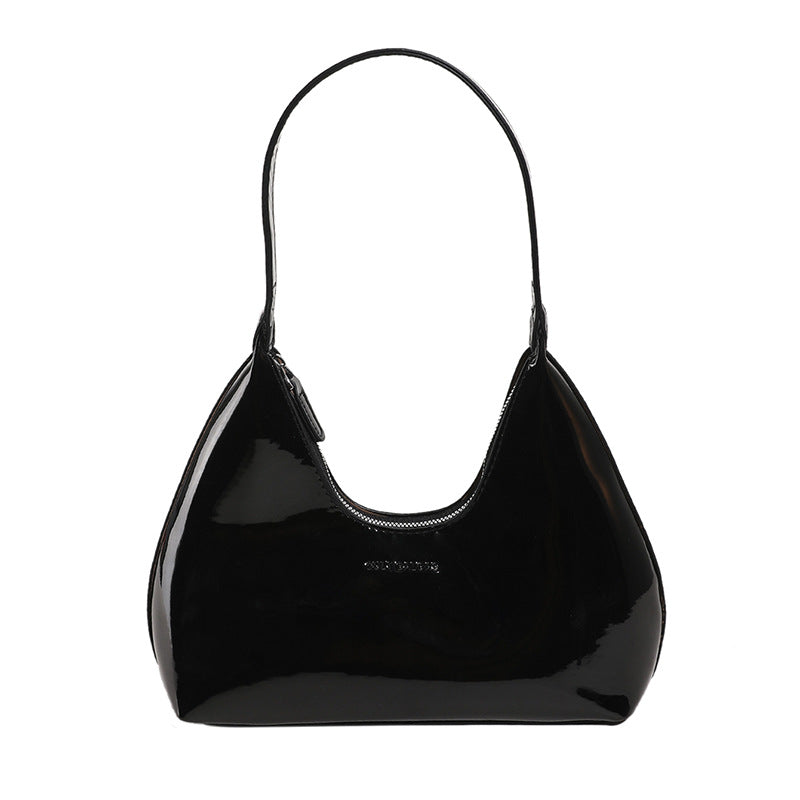 Shiny Patent Leather Shoulder Bag