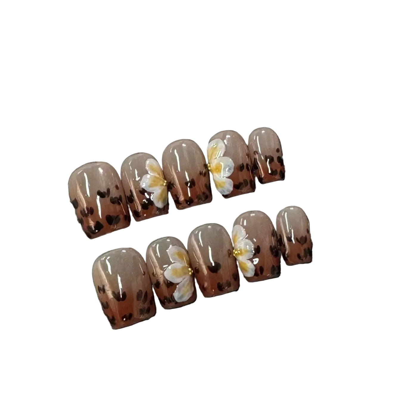 Short Leopard Press on Nails