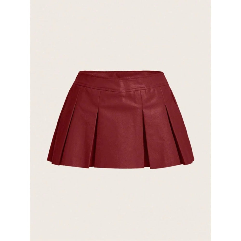 Crop Leather Skirt