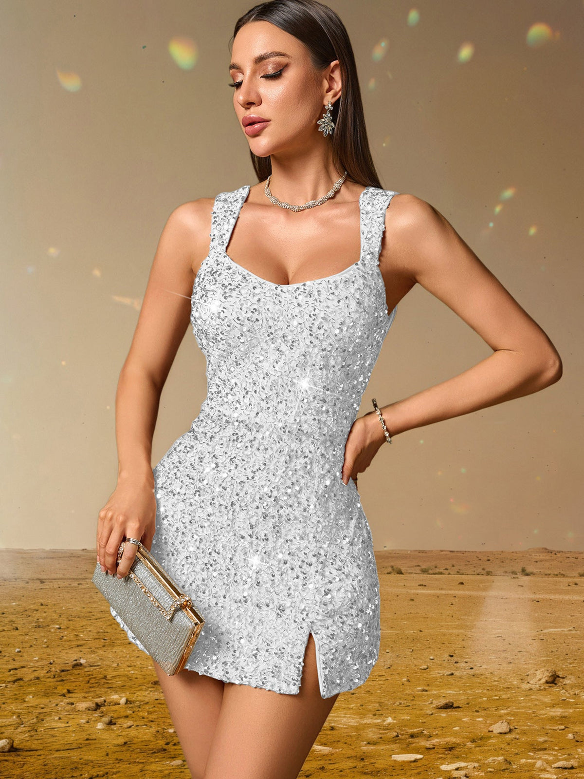 Cocktail Sequin Cami Dress
