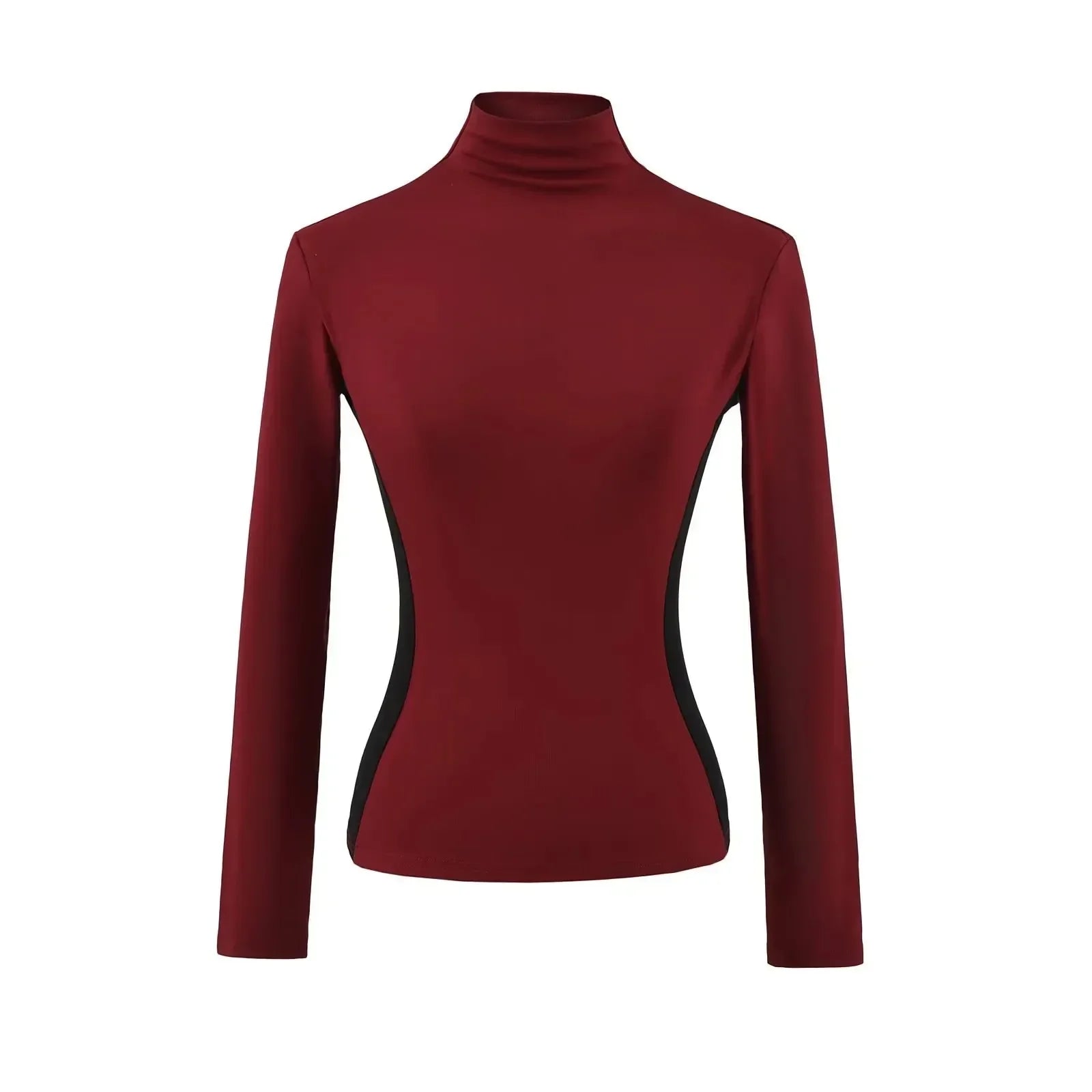 High Neck Slim Fit Fleece Base Layer Top