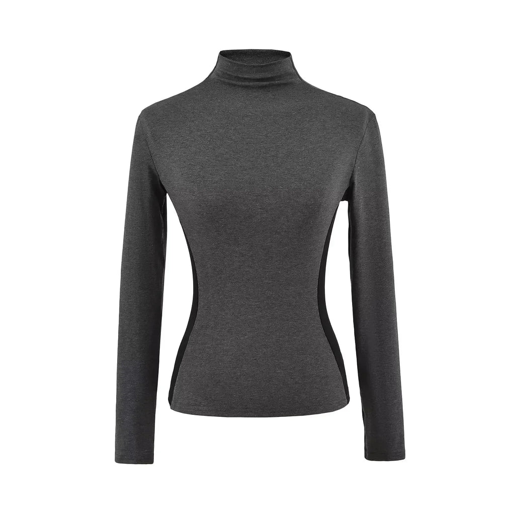 High Neck Slim Fit Fleece Base Layer Top