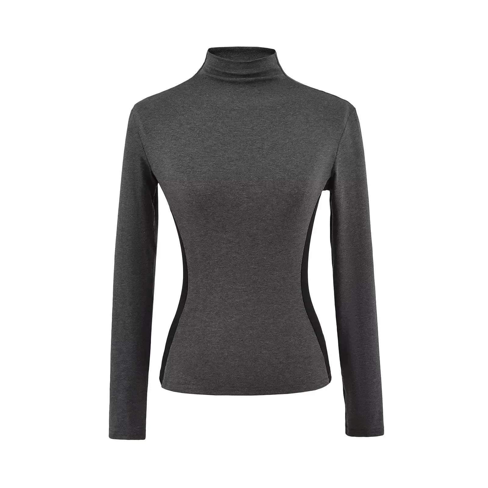 High Neck Slim Fit Fleece Base Layer Top
