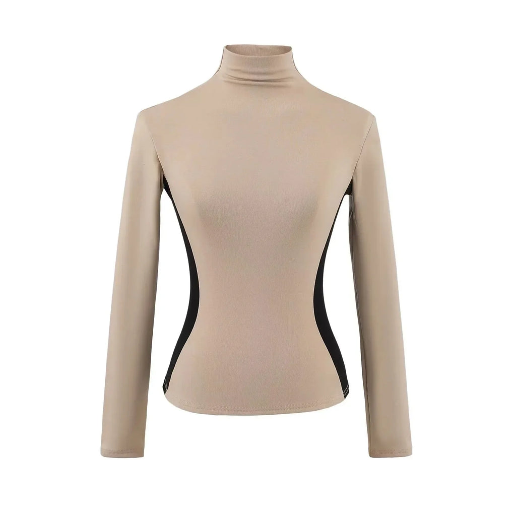 High Neck Slim Fit Fleece Base Layer Top