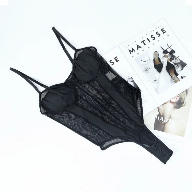 Sexy Tight Fitting Women's Clothing, Deep V-neck Shaping, Adjustable Shoulder Straps, Reinforced Soft Padded Bra, Top