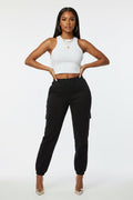 Side Pocket Drawstring Waist Sweatpants
