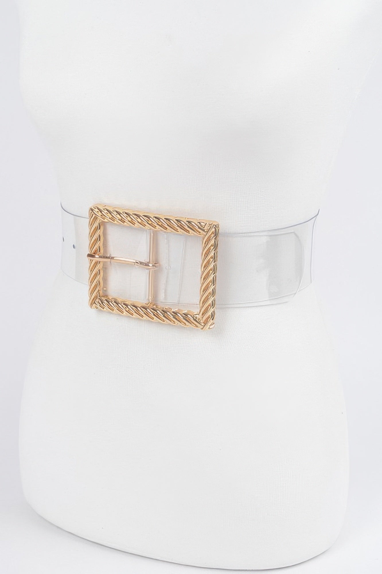 Transparent Metal Buckle Belt