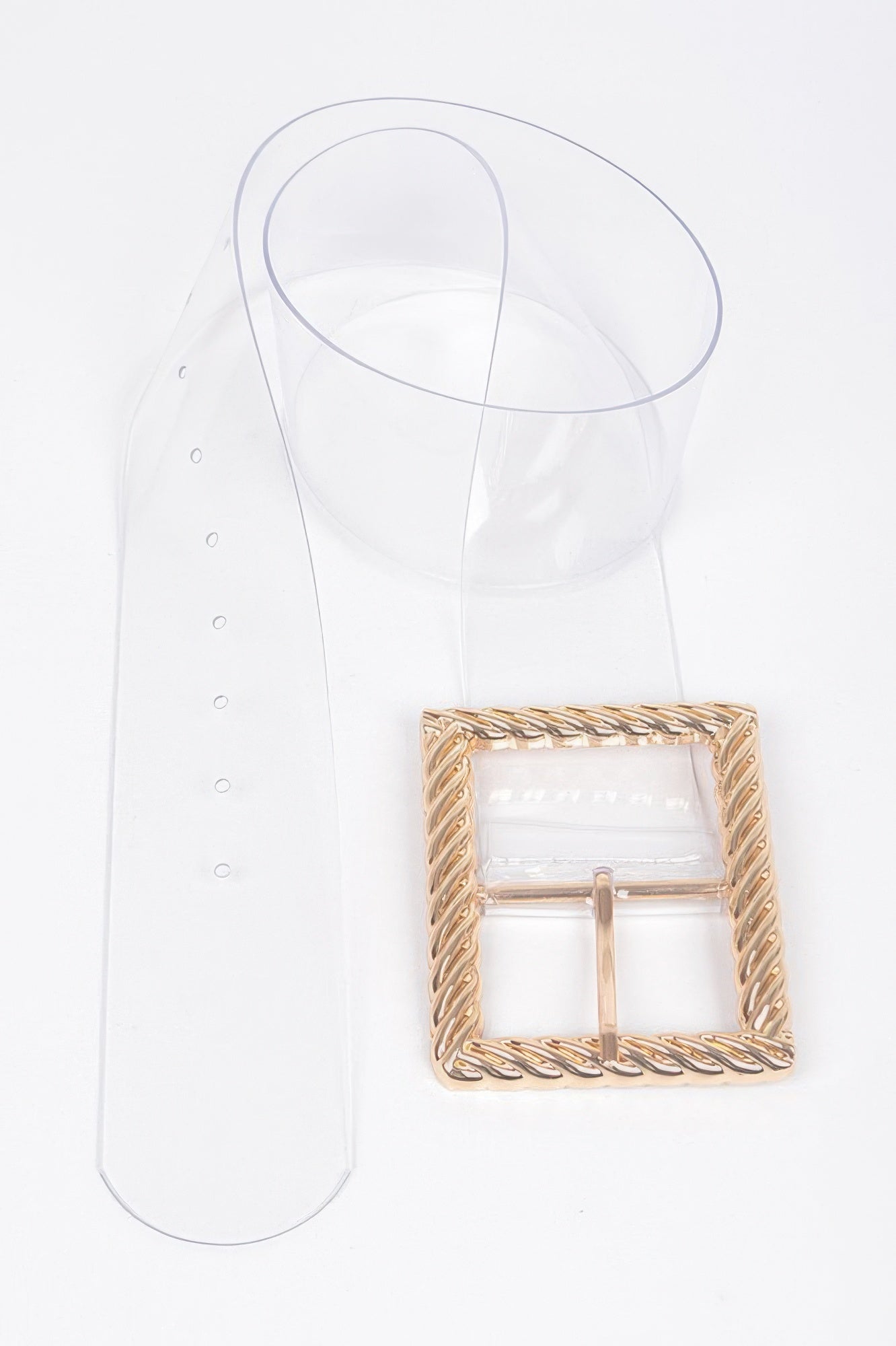 Transparent Metal Buckle Belt