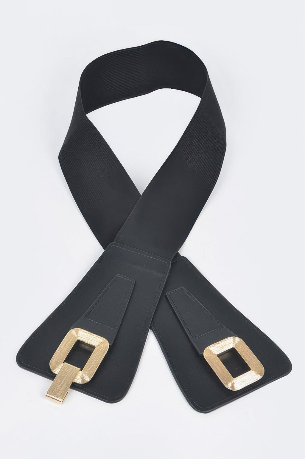 Wide Metal Link Plus Size Elastic Belt