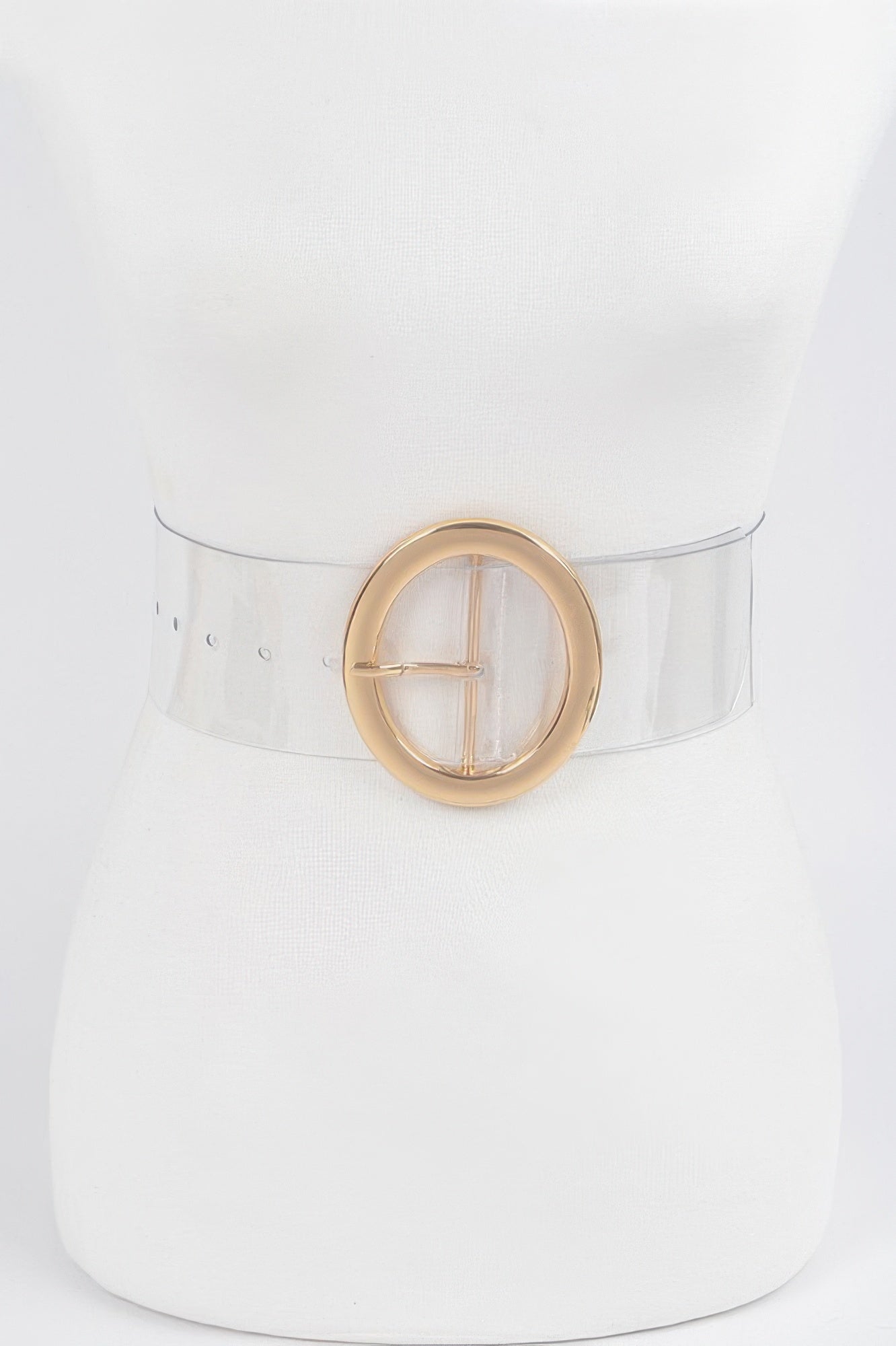 Transparent Round Buckle Belt