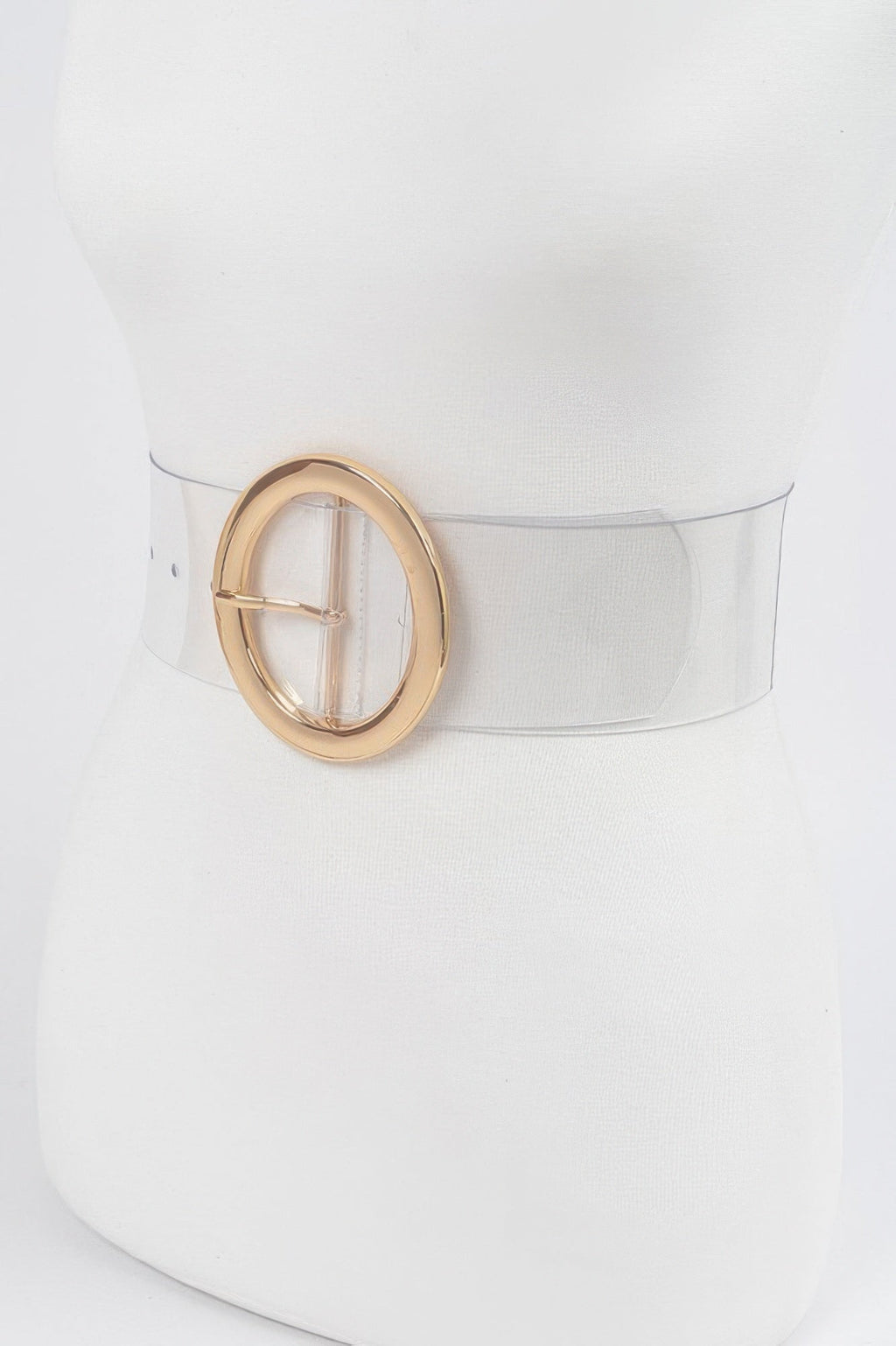 Transparent Round Buckle Belt