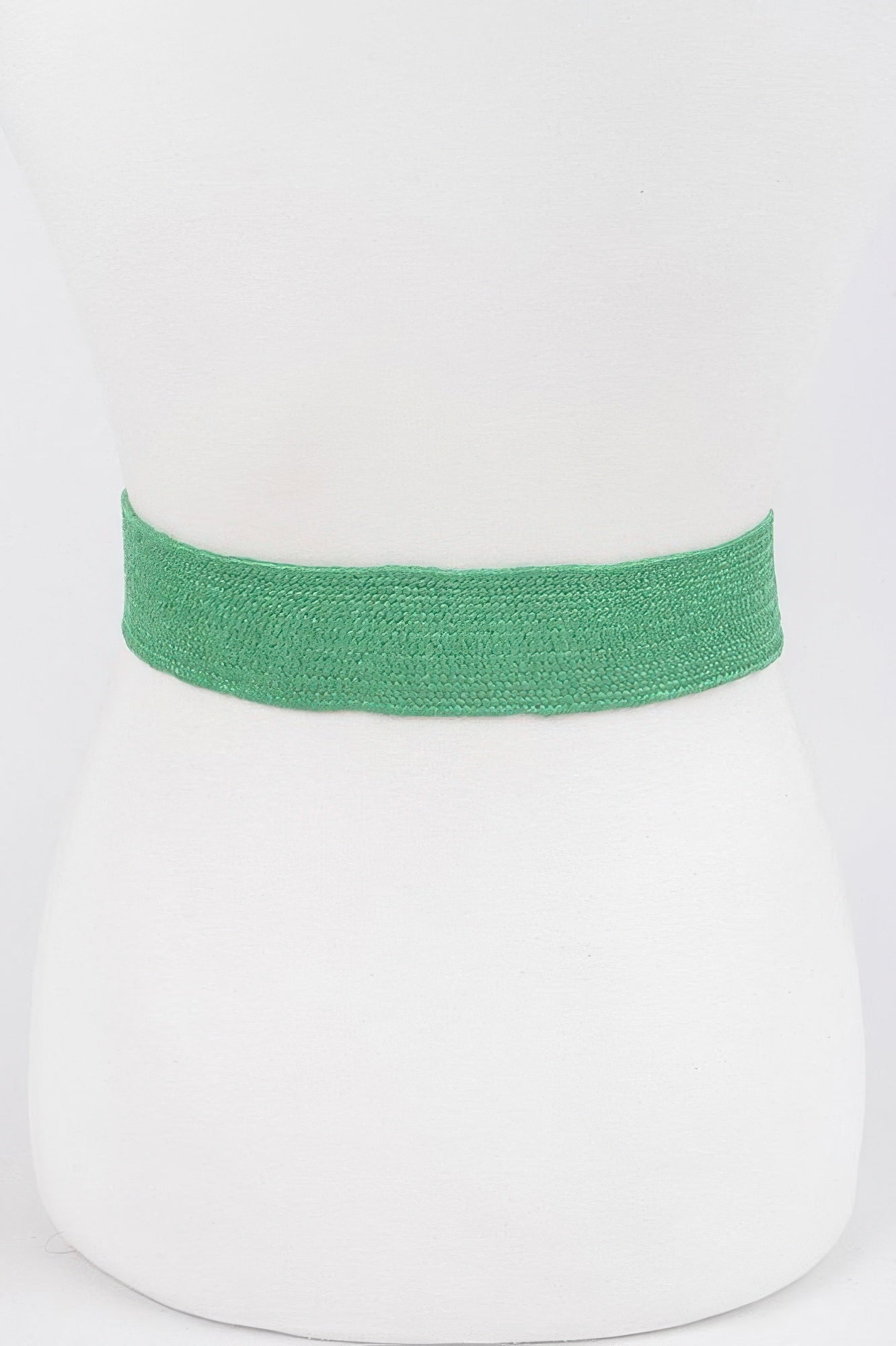 Square Metal Buckle Stretch Belt