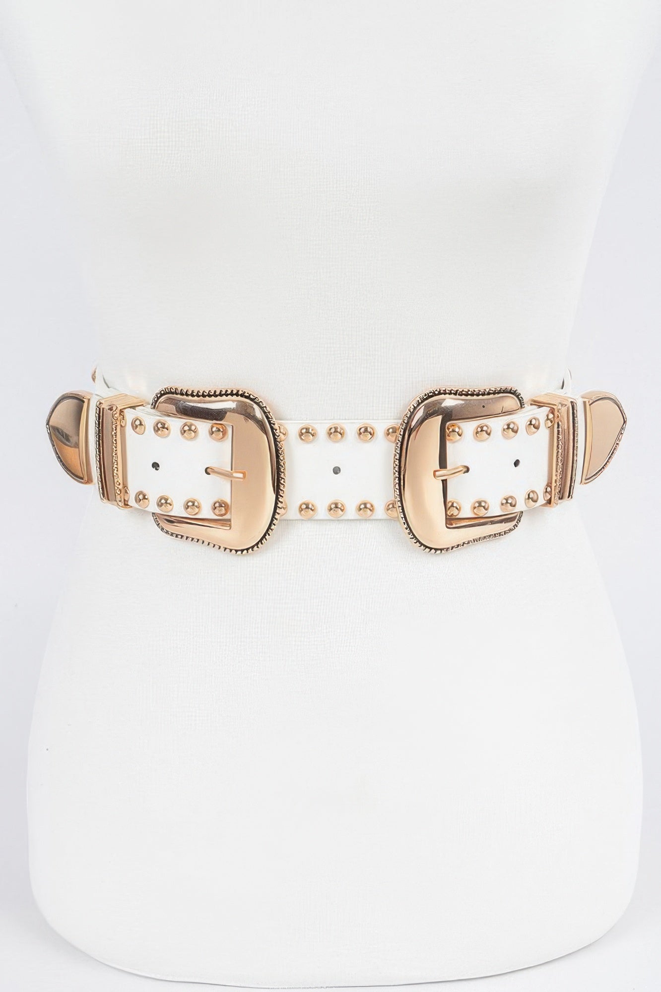 Studded Double Buckle Belt
