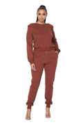 Padded Shoulder Jogging Suit