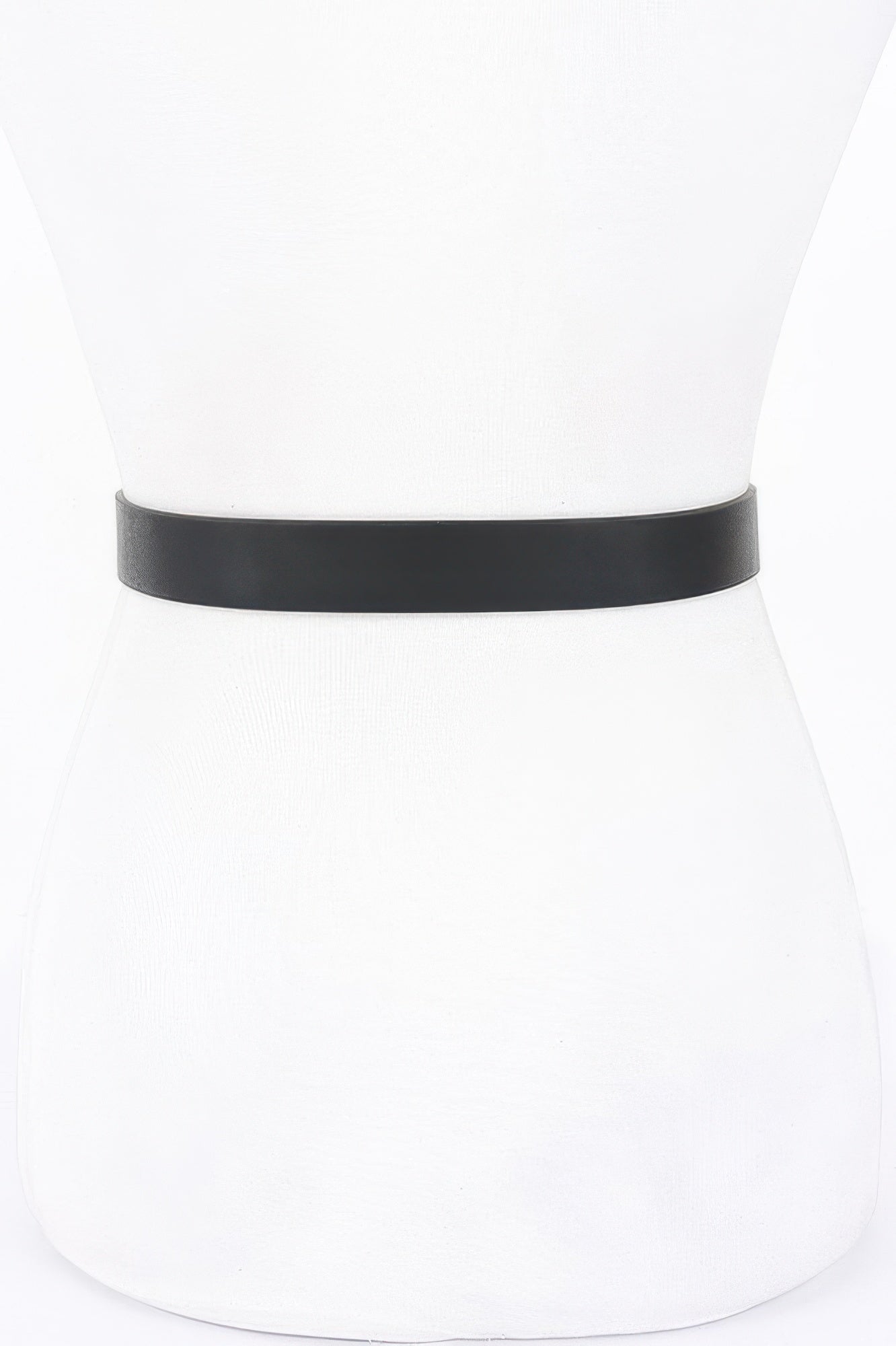 Simple Square Buckle Faux Leather Belt
