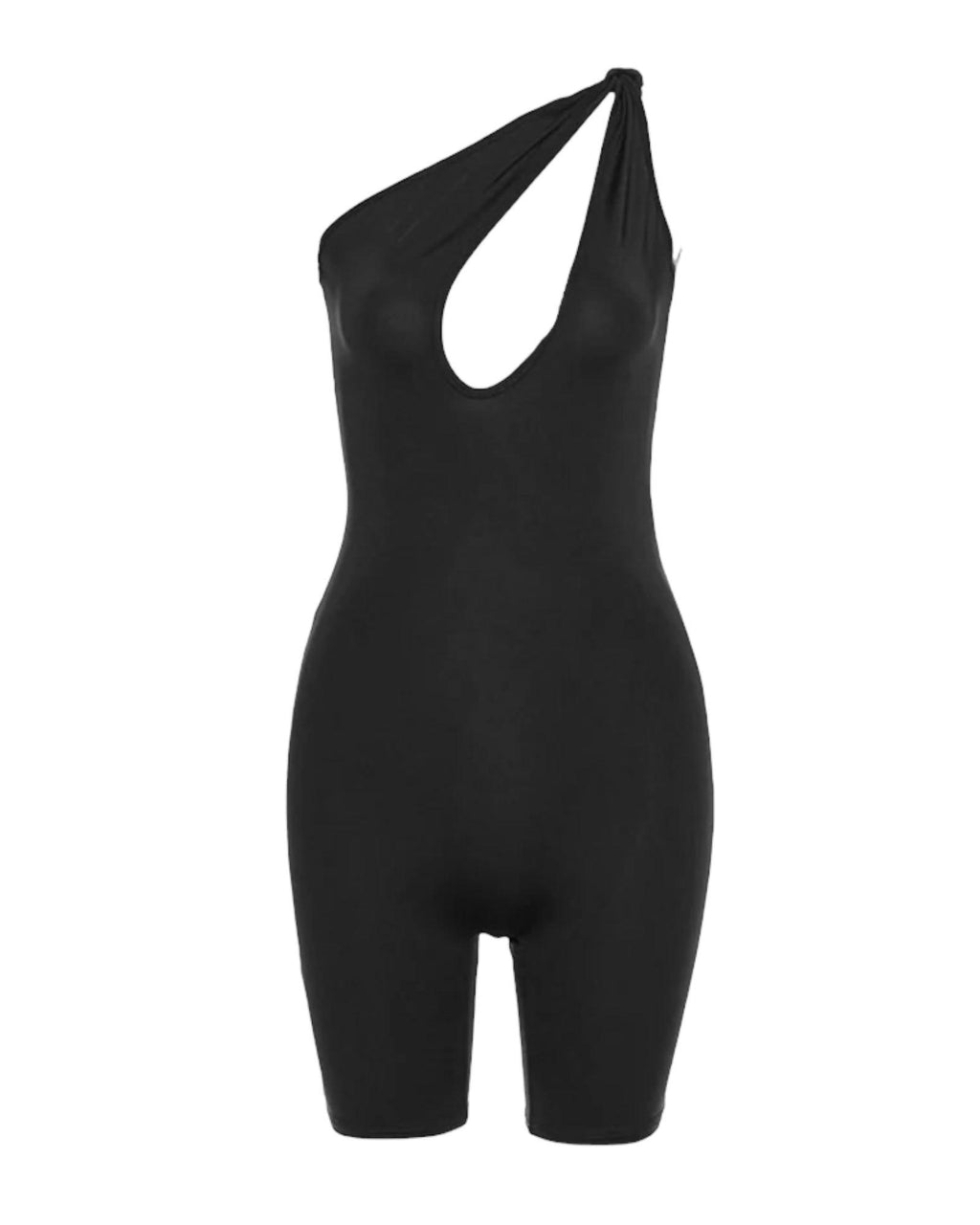 Sleeveless Romper with Cutout - Black