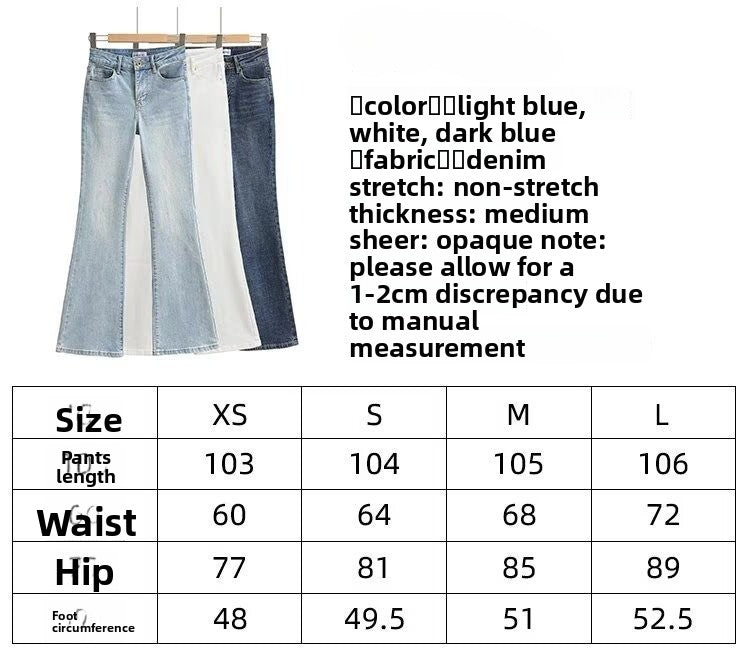 Light Blue High Waist Slim Fit Bootcut Jeans