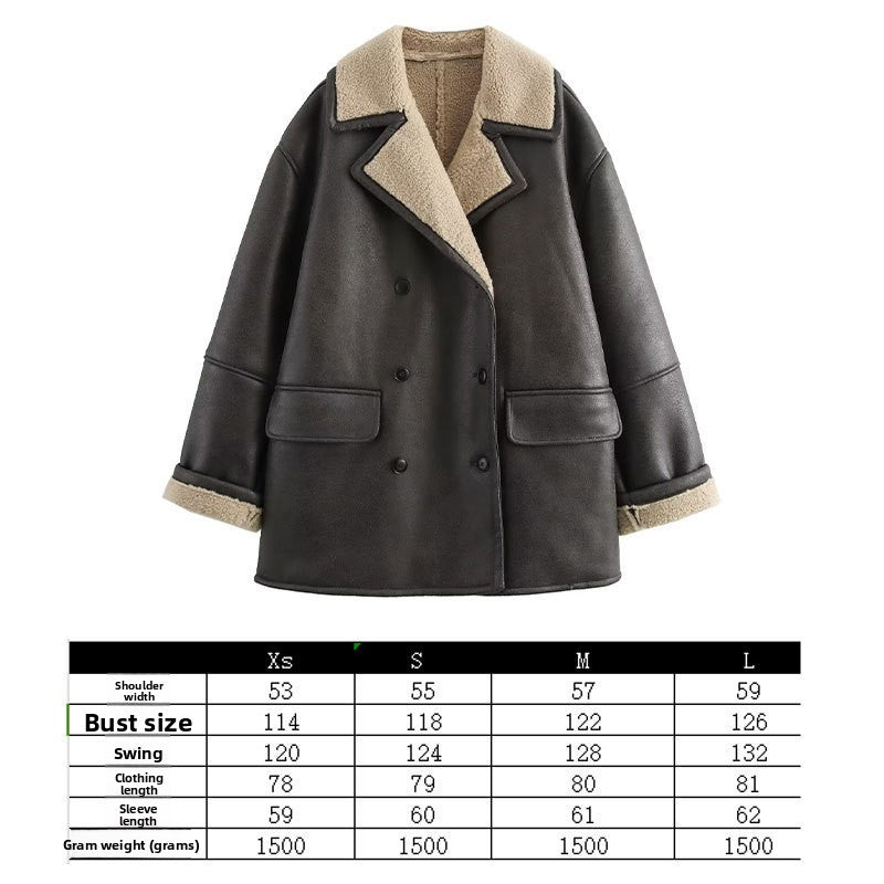 Fur Collar Leather Jacket