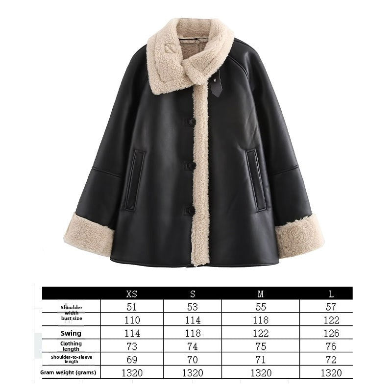 Fur Collar Leather Jacket