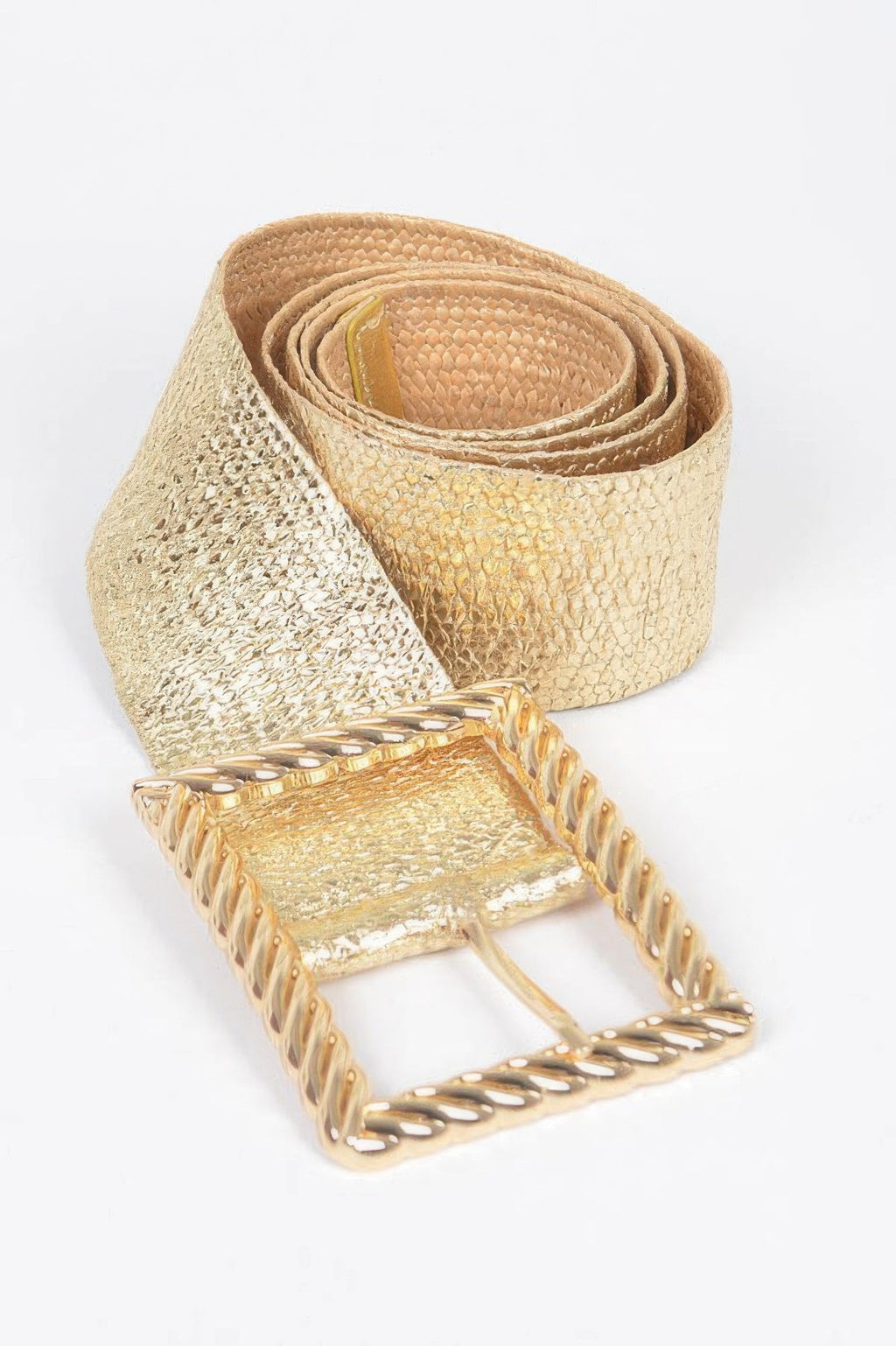 Wide Metal Buckle Plus Size Clear Belt